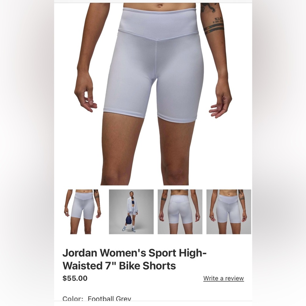 Nike Jordan womens high waisted 7” biker shorts